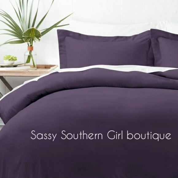 🆕⭐ Purple soft duvet cover set - Picture 2 of 11
